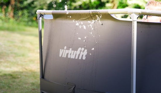 VirtuFit Rond Zwembad Ø366 x 100 cm - Incl. Filterpomp - Opzetzwembad - Duurzaam & Veilig Stalen Frame - Antraciet