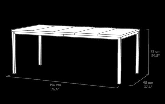 Keter Porto Diningset - Signature Porto Tafel en 6 Noa Tuinstoelen - Ashwood/Vintage Groen