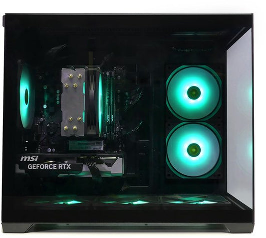AMD Ryzen 7 5700X Game/Gaming PC|RTX 5060|16GB RAM|1TB SSD|Geschikt voor Fortnite, Minecraft en Roblox op Highest settings|Nvidia GeForce RTX 5060 8G|Mini Aquarium Case|WiFi 6|Bluetooth 5.4|Windows 11 Pro|AURA GC10M