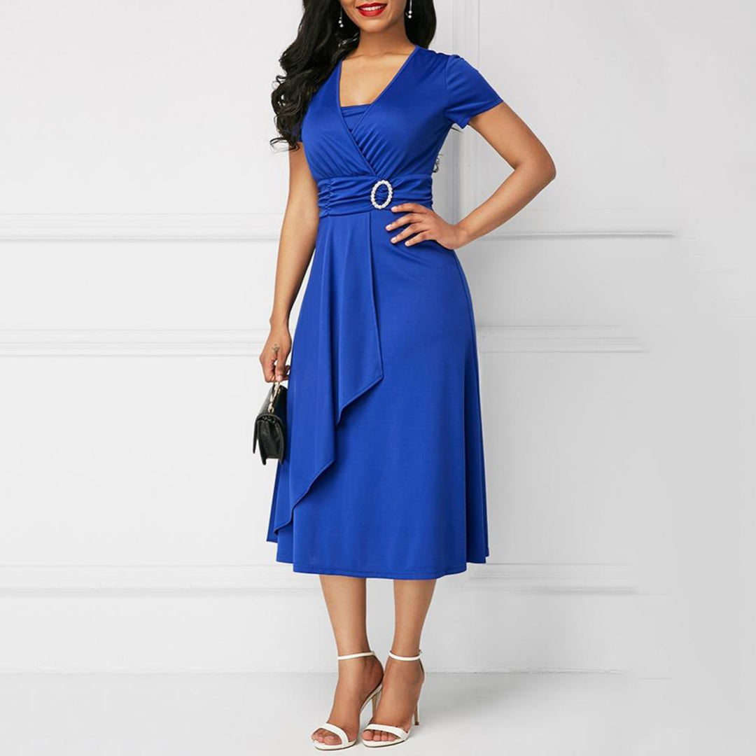 INGE - Elegante midi zomerjurk