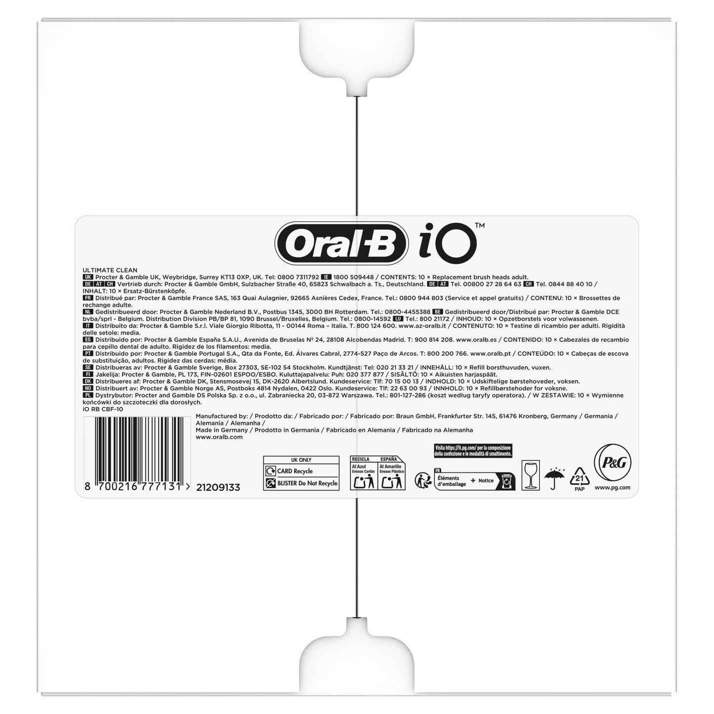 Oral-B iO 6 Elektrische Tandenborstels Zwart & Roze Duoverpakking + 10 Opzetborstels