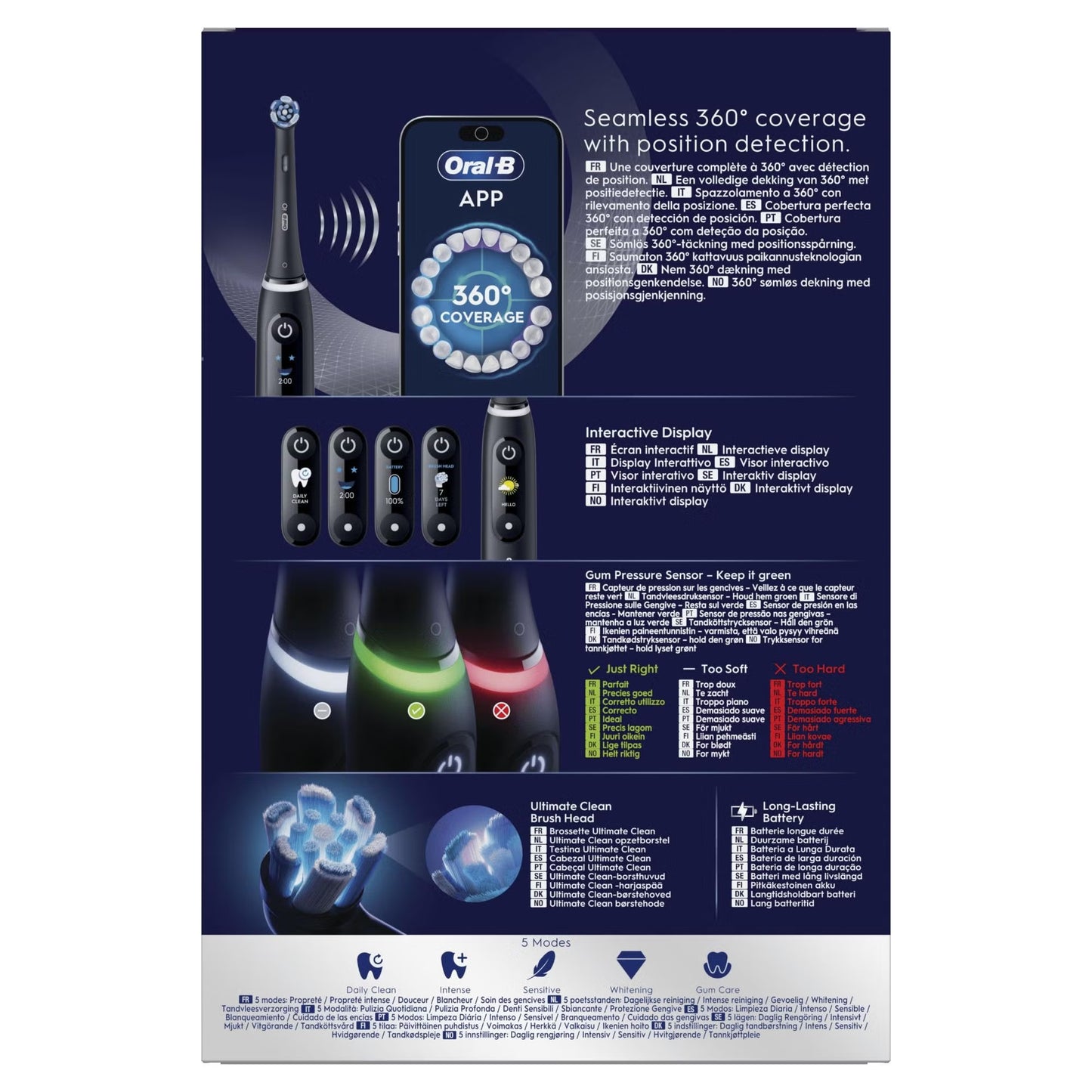Oral-B iO 6N Elektrische Tandenborstel Zwart Lava + 4 Opzetborstels