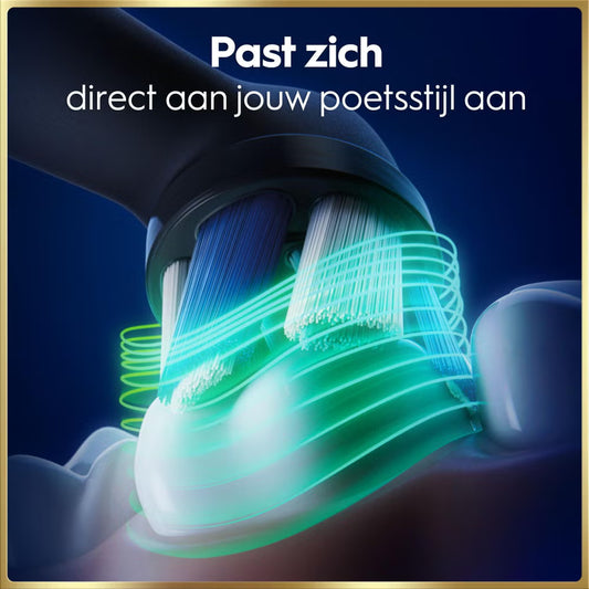 Oral-B iO 9N Elektrische Tandenborstel Zwart & Roze Duoverpakking + 10 Opzetborstels