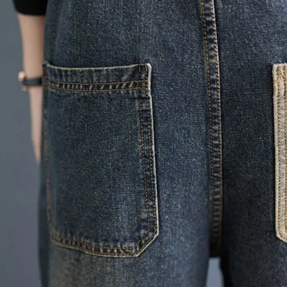 AGATA - Elegante Denim Zomer Jumpsuit voor Dames