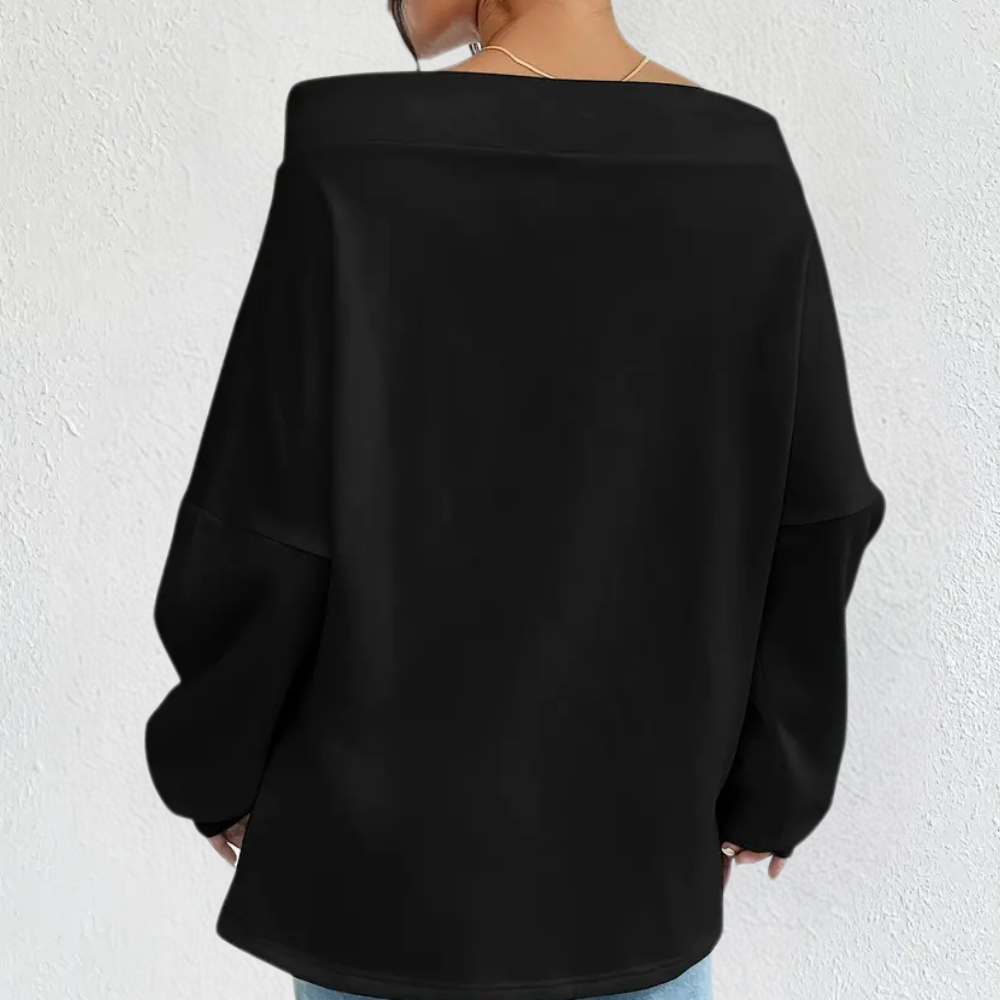 EDNA - Comfortabel Schouderloos Zomers Sweatshirt voor Dames