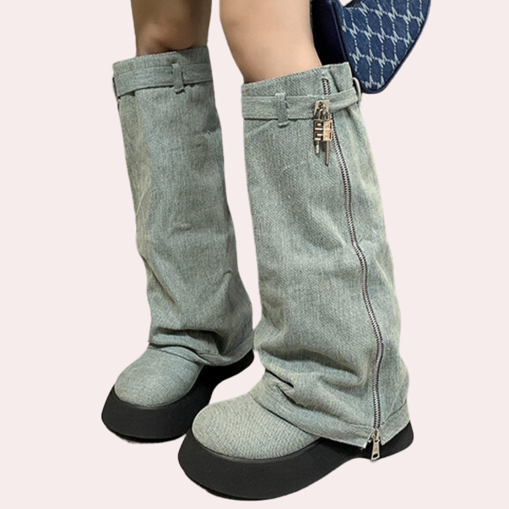 DULCE - Trendy Denim Laarzen voor Dames - Zomerse Stijl