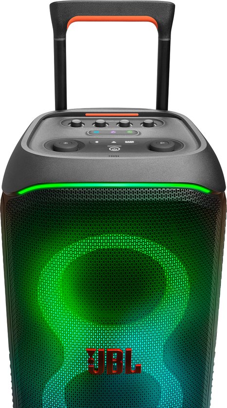 JBL Partybox Stage 320 - Draadloze Bluetooth Party Speaker - Op Wielen - Uitschuifbare Hangreep - LED verlichting - 18 uur - Spatwaterdicht - Zwart