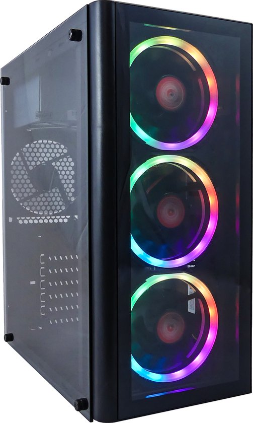 AMD Ryzen 5 RGB Budget Game Computer / Gaming PC - 16GB RAM (2x8GB Dual-Channel) - 500GB SSD - RX Vega 11 - TRIPLE aRGB FAN - Windows 11 Pro - Wifi / Bluetooth