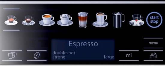 Siemens EQ6 Plus s100 TE651319RW - Volautomatische espressomachine - Antraciet grijs