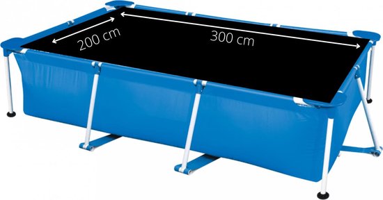 Zwembad - Frame Pool - 300 x 200 x 75 cm - Inclusief Solarzeil, Filterpomp & Filter
