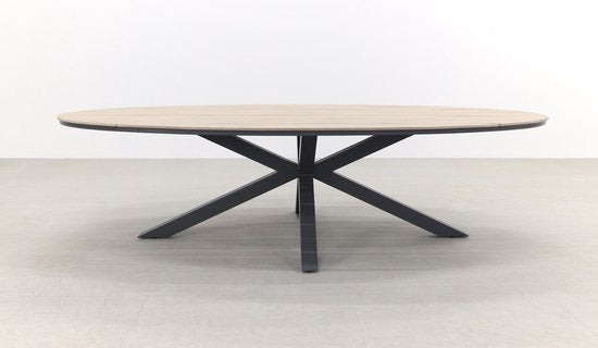 Jasmine Black/GI Edison 8-persoons dining tuinset 280x140 cm.
