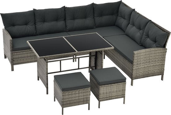 Polyrotan Loungeset - Manacor - Grijs