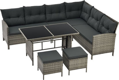 Polyrotan Loungeset - Manacor - Grijs