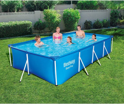 Bestway Steel Pro Zwembad - 400 x 211 x 81 cm - Rechthoekig Opzetzwembad met Stalen Frame - Familiezwembad