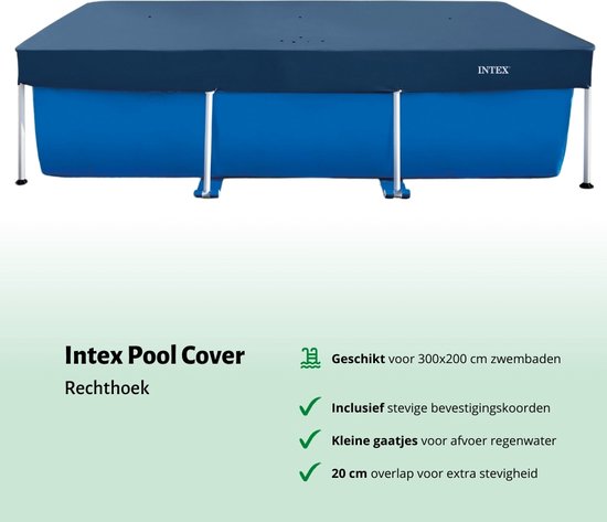 Intex Voordeelverpakking - Rechthoekig Frame Zwembad - 300 x 200 x 75 cm - Blauw - Inclusief Accessoires - Voor een heel seizoen