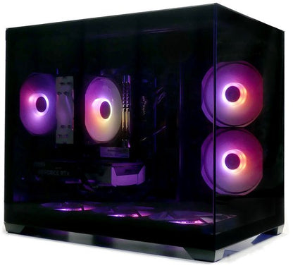 AMD Ryzen 7 5700X Game/Gaming PC|RTX 5060|16GB RAM|1TB SSD|Geschikt voor Fortnite, Minecraft en Roblox op Highest settings|Nvidia GeForce RTX 5060 8G|Mini Aquarium Case|WiFi 6|Bluetooth 5.4|Windows 11 Pro|AURA GC10M