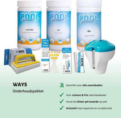 Intex Voordeelverpakking - Rechthoekig Frame Zwembad - 300 x 200 x 75 cm - Blauw - Inclusief Accessoires - Voor een heel seizoen