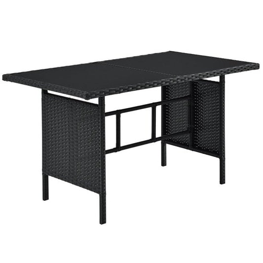 Loungeset Manacor - Polyrotan - Zwart/wit