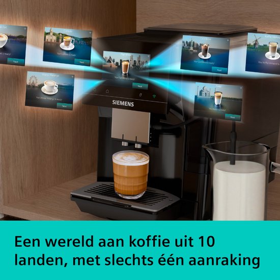 Siemens EQ700 iAroma TP723E09 - Volautomatische espressomachine - Piano zwart