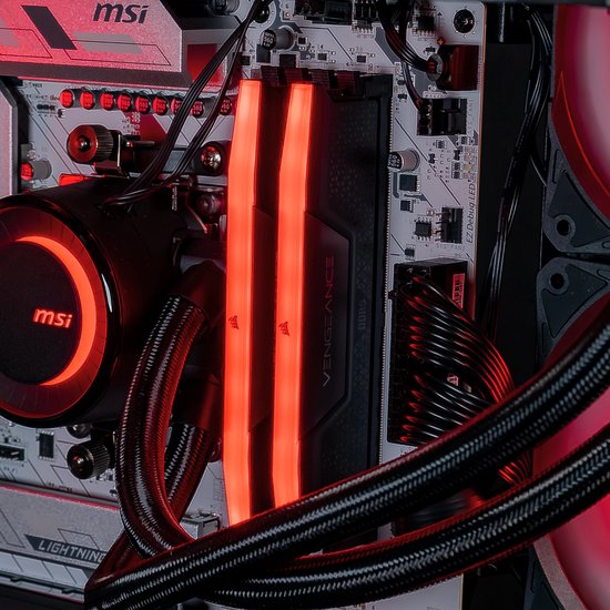 FlowUp x Powered By MSI - De Joyride Gaming PC - Skate - AMD Ryzen 7 7800X3D - NVIDIA RTX 5070 Ti 16GB - 32 GB DDR5 RAM - 2TB - Waterkoeling