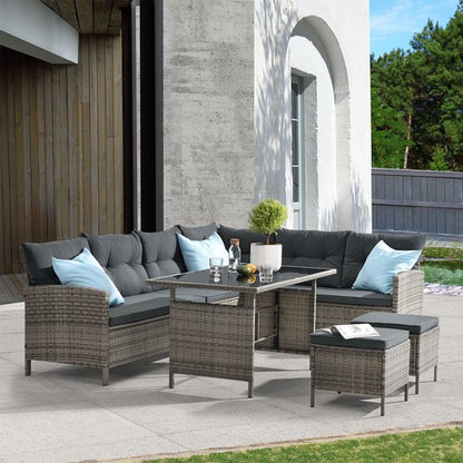 Polyrotan Loungeset - Manacor - Grijs