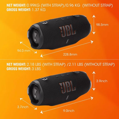 JBL Charge 6 - Draadloze Bluetooth Speaker met Afneembare Draagriem - Portable Muziek Box - 28 uur - Waterdicht - IP68 - Zwart