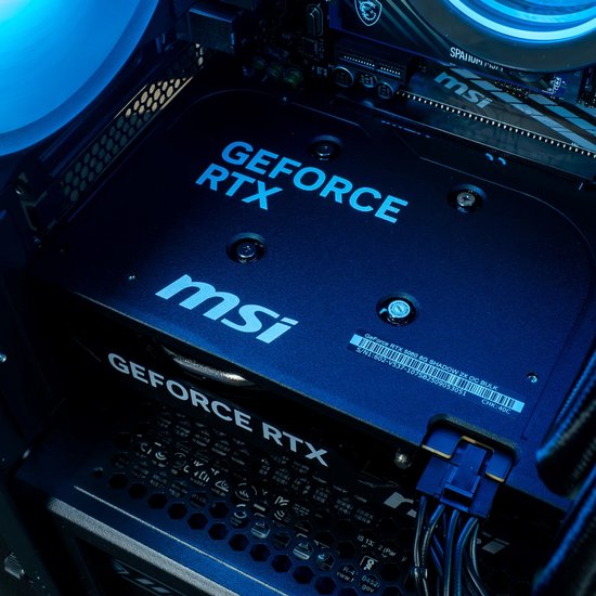 FlowUp x Powered By MSI - De Tetragame Gaming PC - Ryzen 7 5700x - RTX 5060 - 32 GB Corsair RAM - MSI 650w - 1 TB NVMe SSD - AZZA Galeforce ARGB