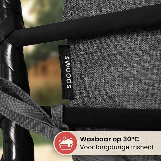 Swoods XXL Egg Hangstoel – Hangstoel met standaard – Egg Chair – tot 150kg – Donkergrijs