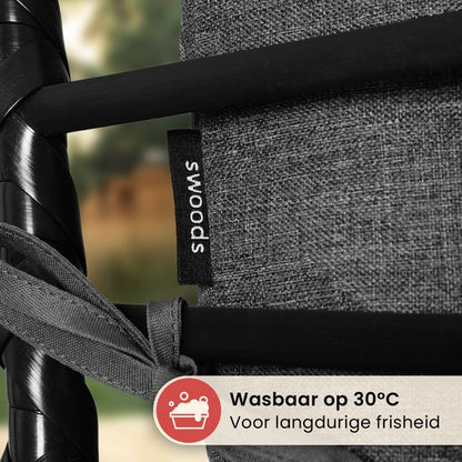 Swoods XXL Egg Hangstoel – Hangstoel met standaard – Egg Chair – tot 150kg – Donkergrijs