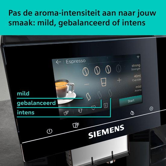 Siemens EQ700 iAroma TP723E09 - Volautomatische espressomachine - Piano zwart