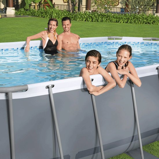 Bestway - Power Steel - Opzetzwembad inclusief filterpomp en accessoires - 488x305x107 cm - Ovaal