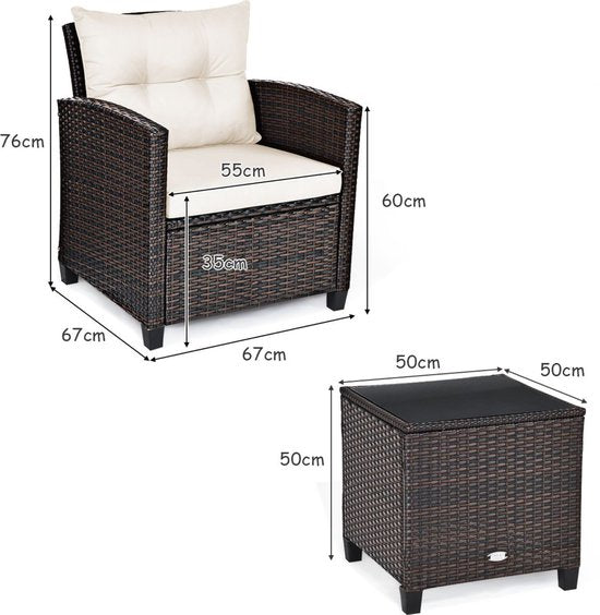 Balkonset 2 personen - Tuinset - Bistroset - Zwart - Weerbestendig - 3 delig - Tuintafel en 2 stoelen - 2 personen - Gecoat staal - Onderhoudsvrij staal