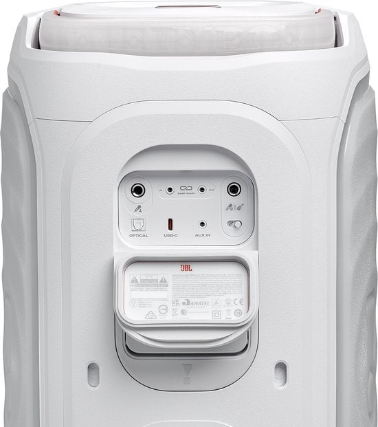 JBL PartyBox 130 - NIEUW - Draadloze Bluetooth Party Speaker - Opvouwbare Handgreep - Spatwaterdicht - LED verlichting - 15 uur - Wit