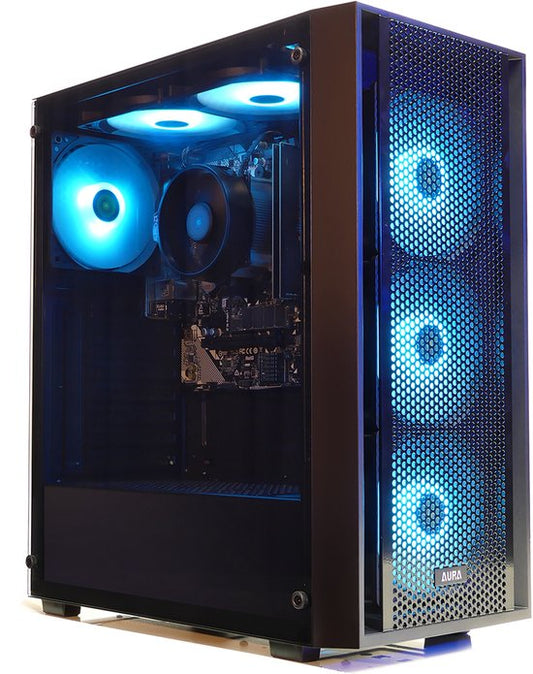 AMD Ryzen 5 Budget Game Computer / Gaming PC - 16GB RAM - 500GB SSD - RX Vega 11 - Windows 11 Pro - WiFi 6 + Bluetooth 5.4 - Geschikt voor Roblox en Minecraft - Gamdias Aura GC2