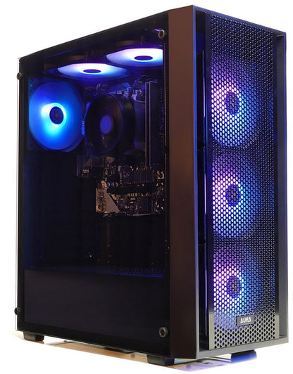 AMD Ryzen 5 Budget Game Computer / Gaming PC - 16GB RAM - 500GB SSD - RX Vega 11 - Windows 11 Pro - WiFi 6 + Bluetooth 5.4 - Geschikt voor Roblox en Minecraft - Gamdias Aura GC2
