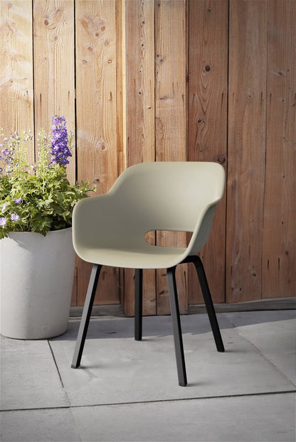 Keter Porto Diningset - Signature Porto Tafel en 6 Noa Tuinstoelen - Ashwood/Salie Groen