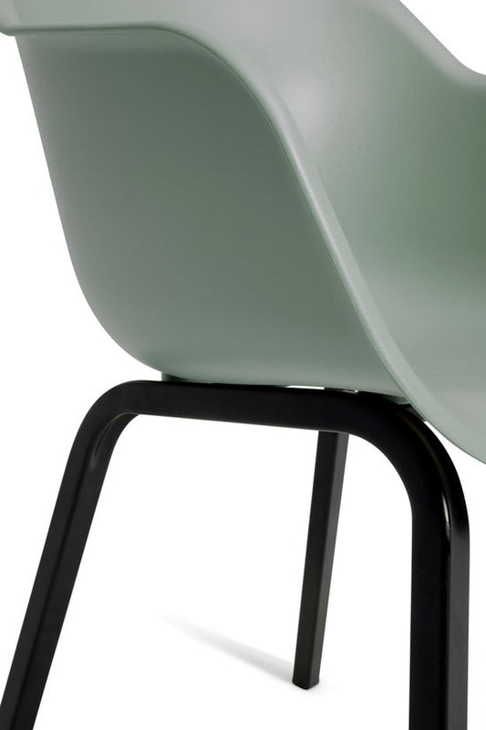 Keter Porto Diningset - Signature Porto Tafel en 6 Noa Tuinstoelen - Ashwood/Vintage Groen