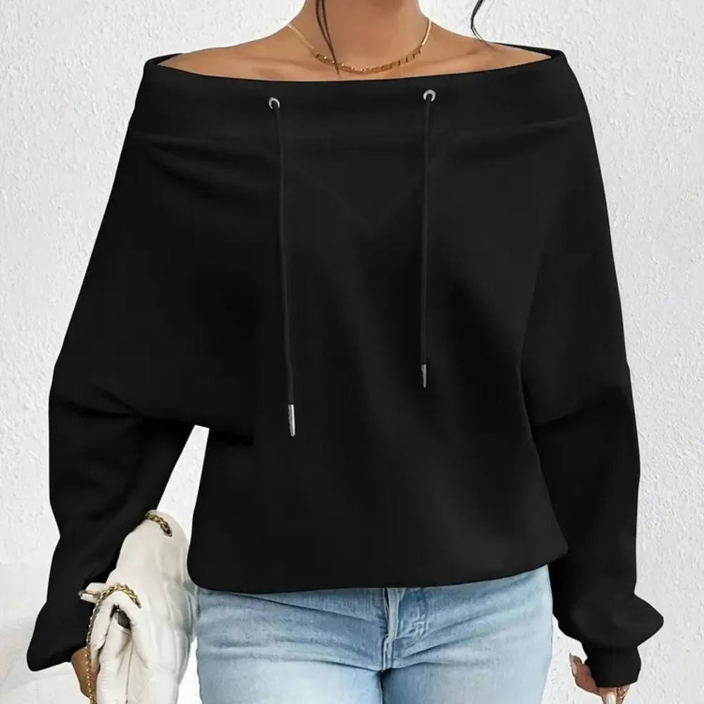 EDNA - Comfortabel Schouderloos Zomers Sweatshirt voor Dames