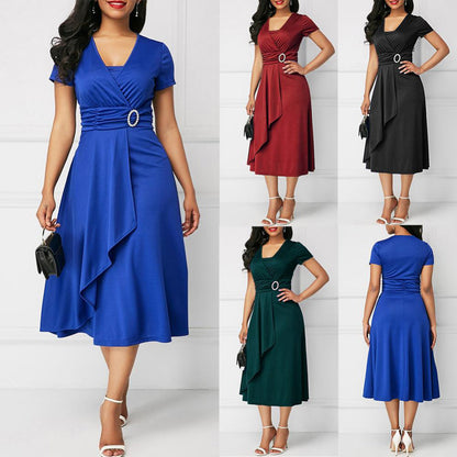 INGE - Elegante midi zomerjurk