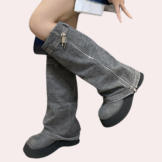 DULCE - Trendy Denim Laarzen voor Dames - Zomerse Stijl