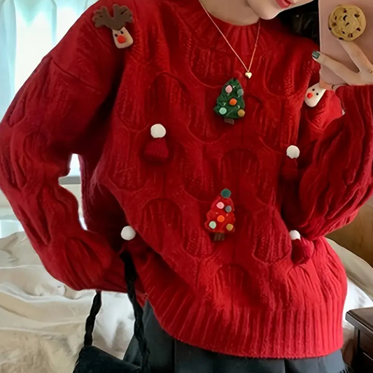 TORI - Trendy Kersttrui voor Dames