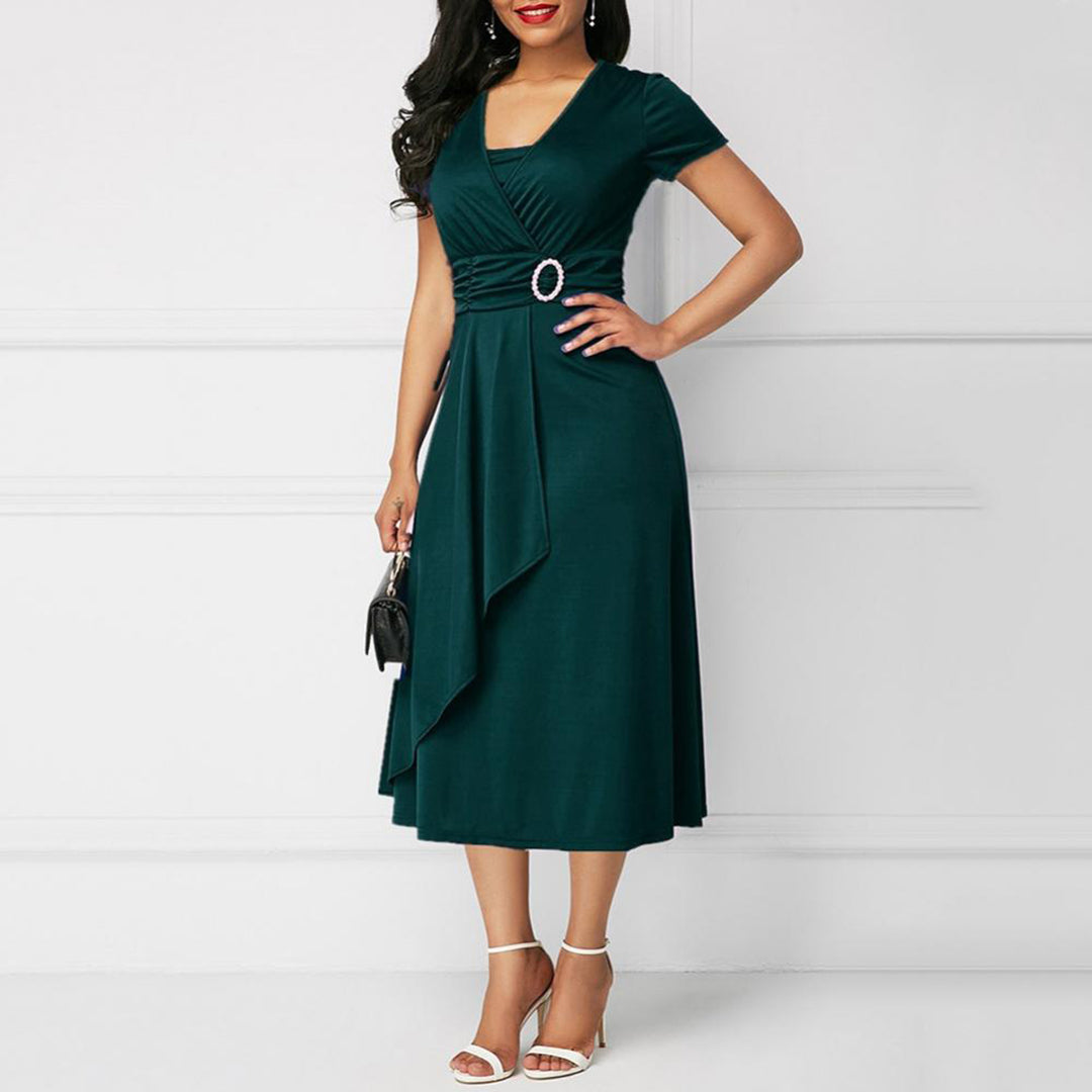 INGE - Elegante midi zomerjurk