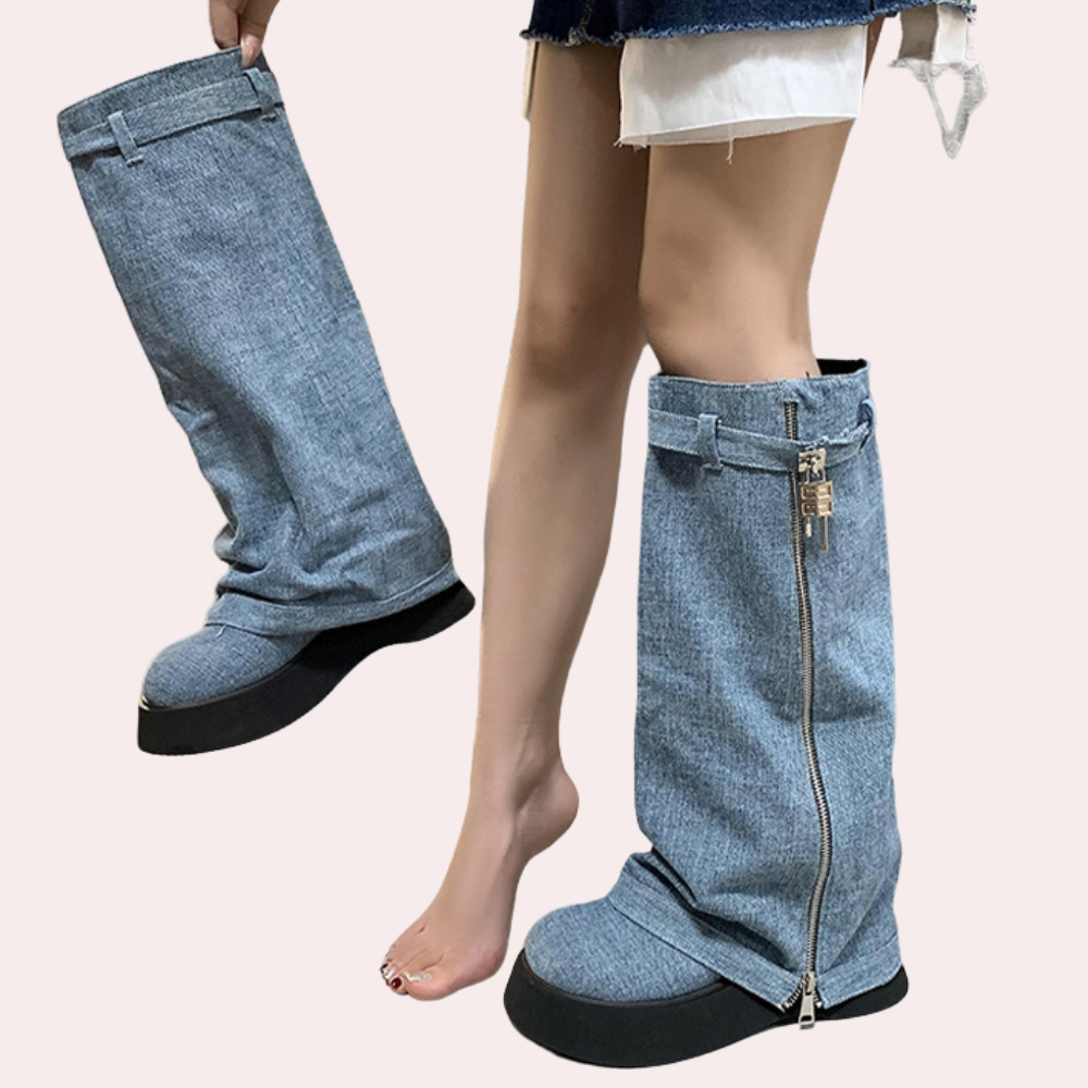 DULCE - Trendy Denim Laarzen voor Dames - Zomerse Stijl