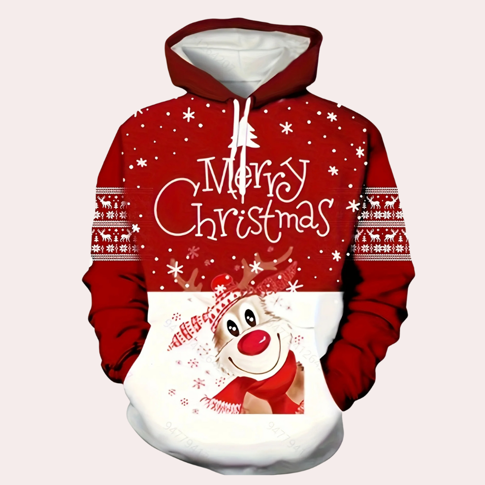 TOBIE - Trendy Kerstmis Hoodie voor Heren