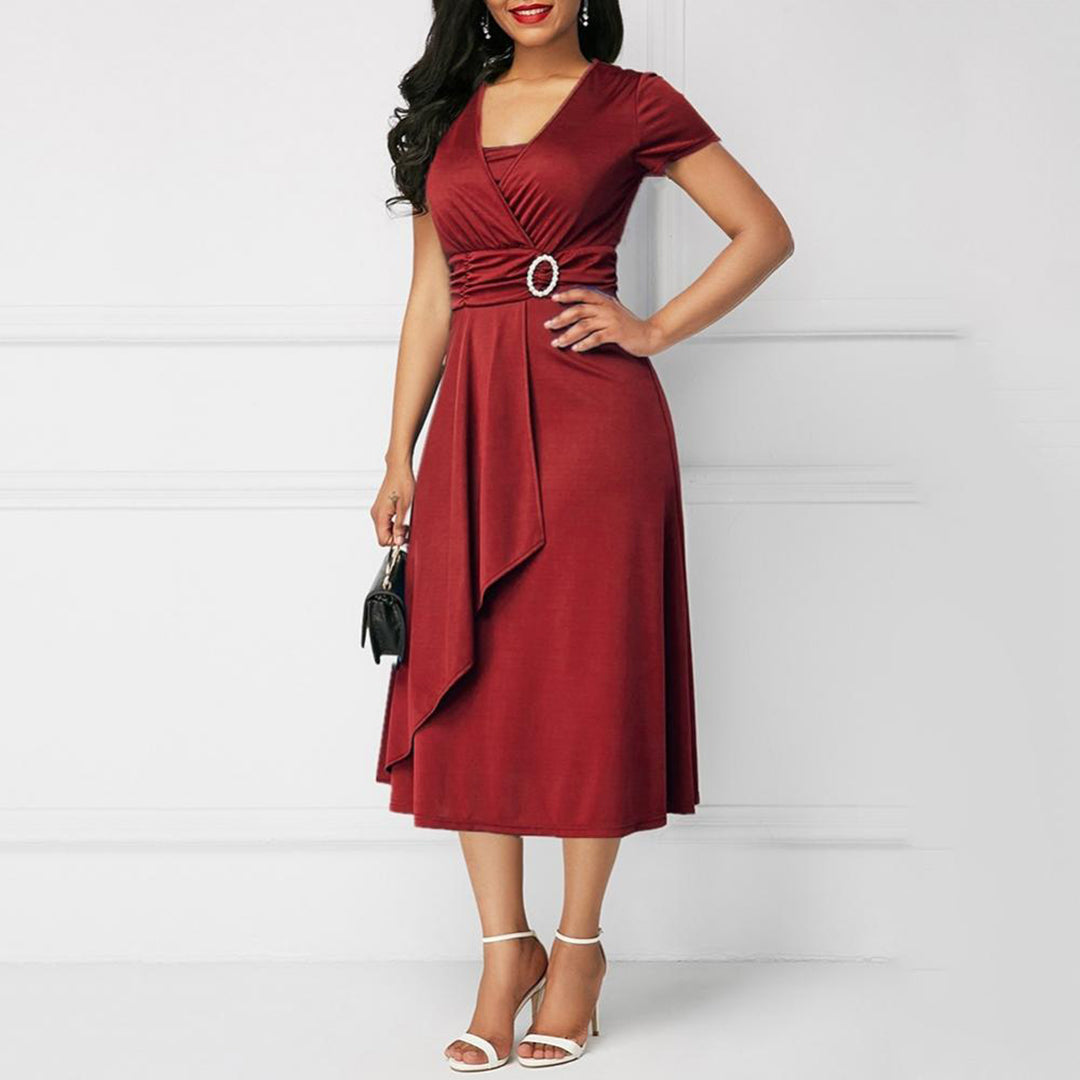INGE - Elegante midi zomerjurk
