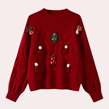 TORI - Trendy Kersttrui voor Dames