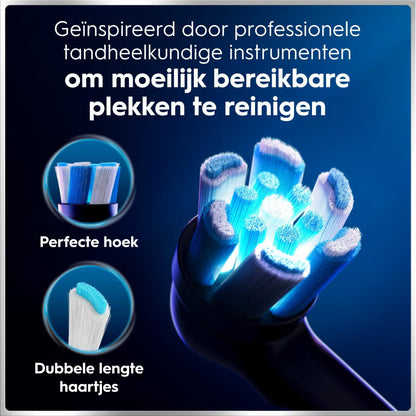 Oral-B iO 6 Elektrische Tandenborstels Wit & Roze Duoverpakking + 10 Opzetborstels