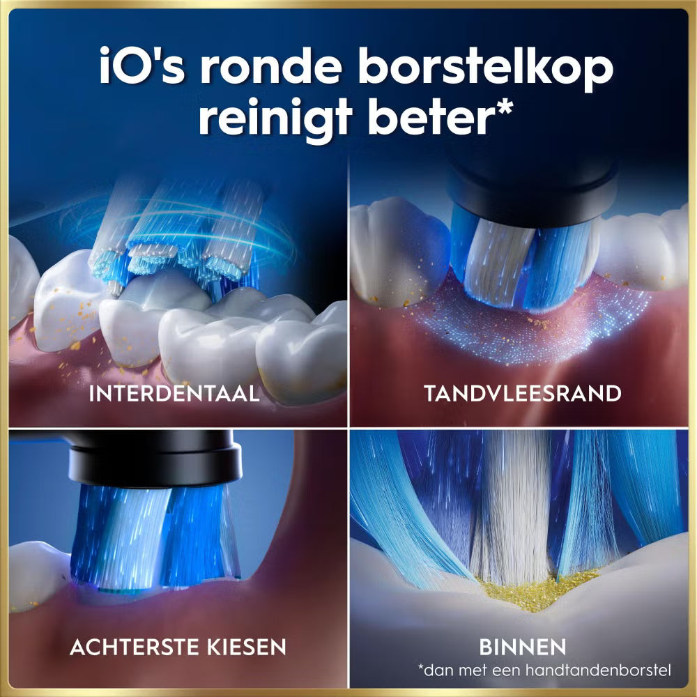 Oral-B iO 9N Elektrische Tandenborstel Zwart + 4 Opzetborstels