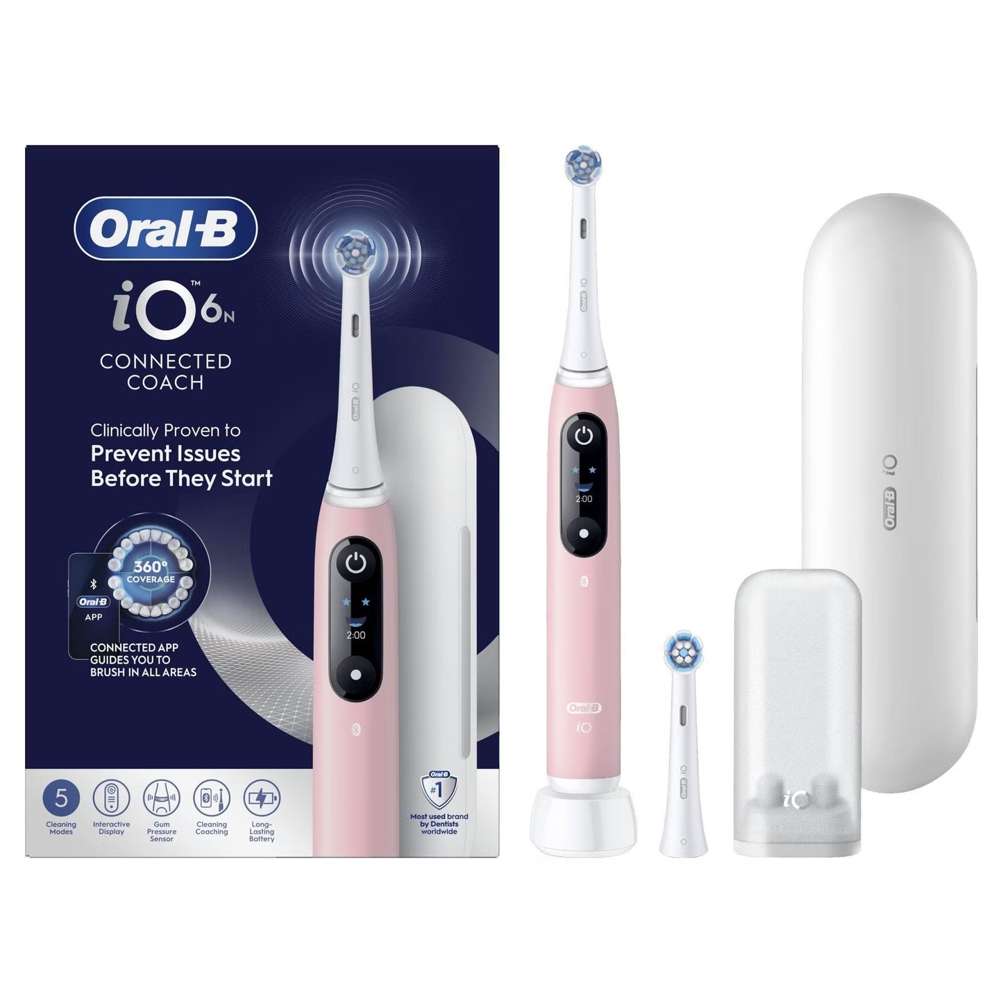 Oral-B iO 6N Elektrische Tandenborstel Roze + 10 Opzetborstels