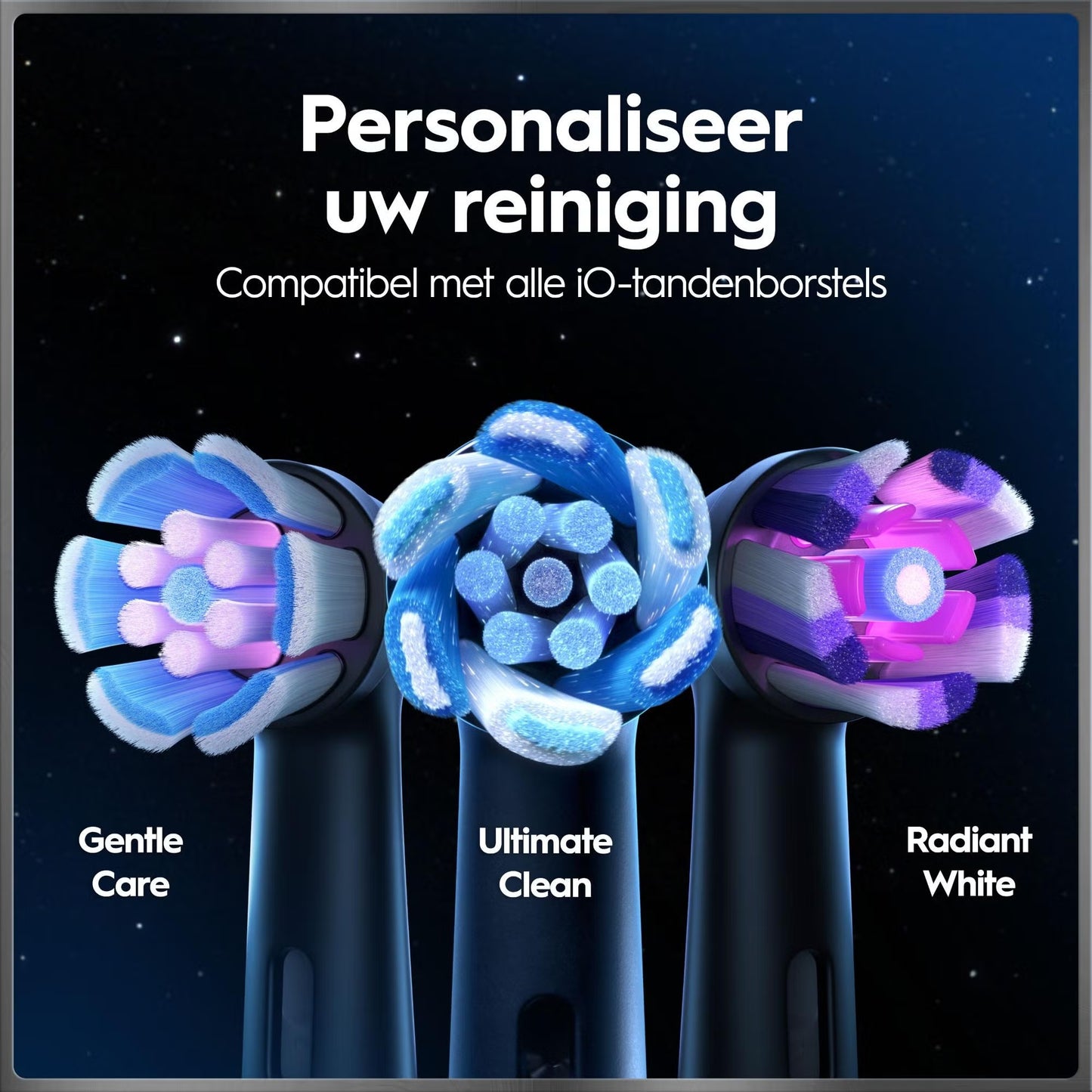 Oral-B iO 10 Elektrische Tandenborstel Cosmic Zwart + 4 Opzetborstels